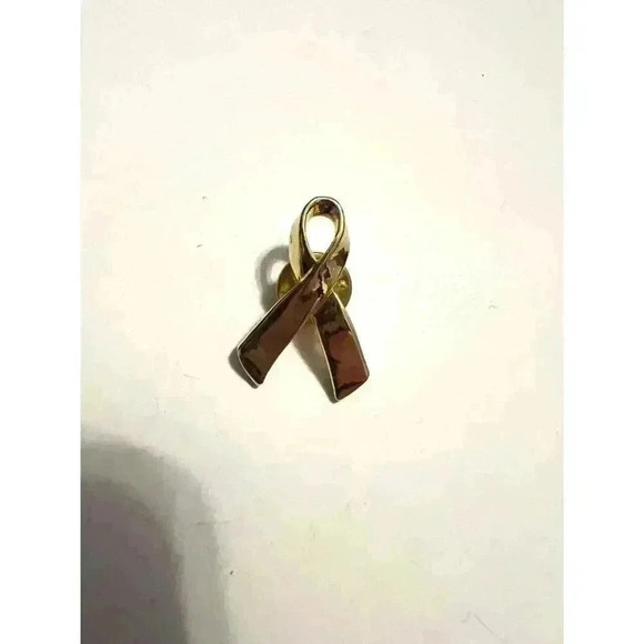 Gold Cancer Awareness Ribbon Pin - Picture 1 of 3
